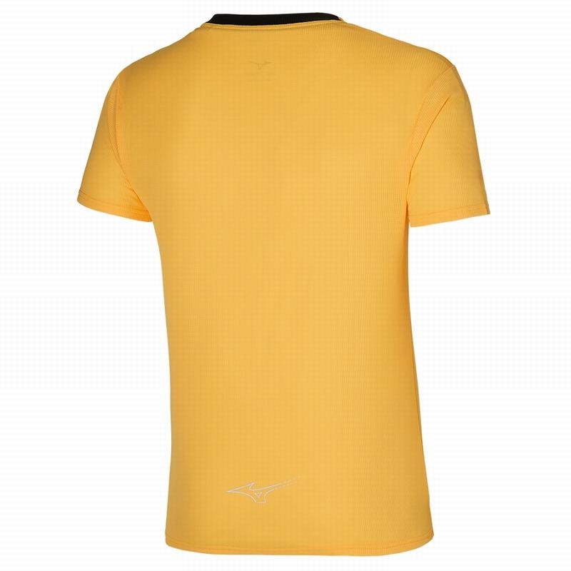 Mizuno Dryaeroflow Tee μπλουζακια ανδρικα κίτρινα | Greece M6294JF