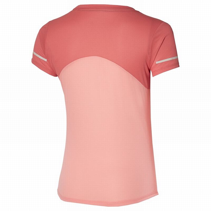 Mizuno Dryaeroflow Tee μπλουζακια γυναικεια βερίκοκο ροζ | Greece M9245WR