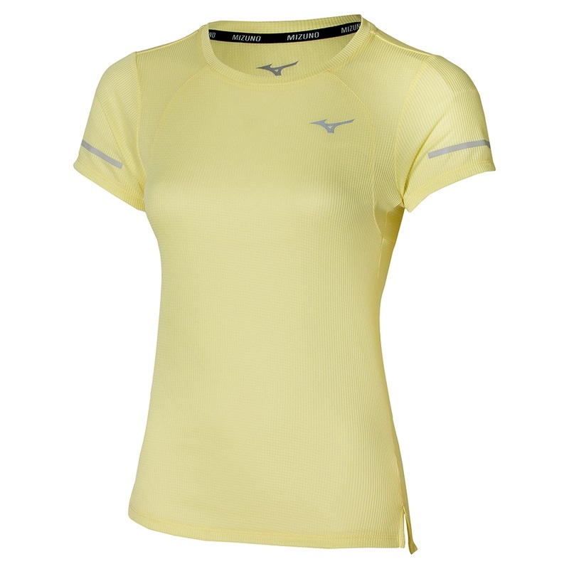 Mizuno Dryaeroflow Tee μπλουζακια γυναικεια ανοιχτο πρασινο κίτρινα | Greece M7186PF