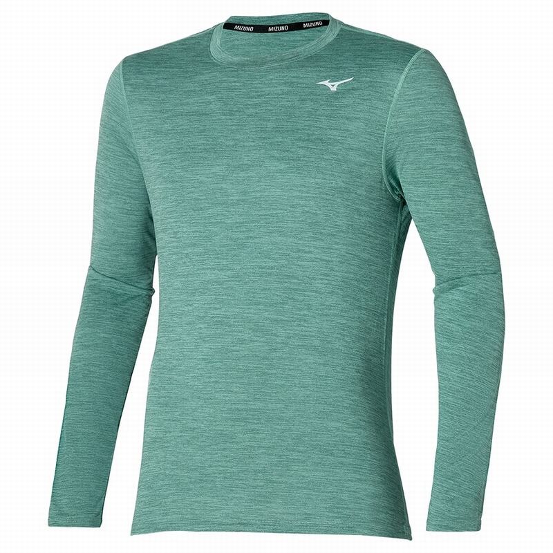 Mizuno Impulse Core LS Tee μπλουζακια ανδρικα μπλε | Greece M3258NA