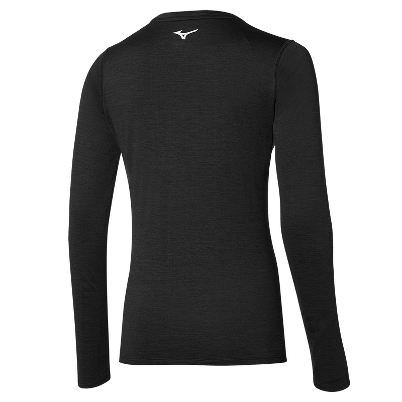 Mizuno Impulse Core LS Tee μπλουζακια γυναικεια μαυρα | Greece M4581KO