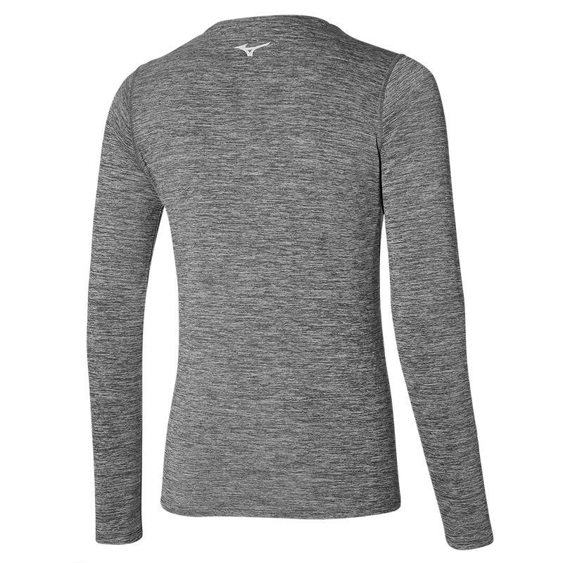 Mizuno Impulse Core LS Tee Μπουφαν γυναικεια γκρι | Greece M9106QI