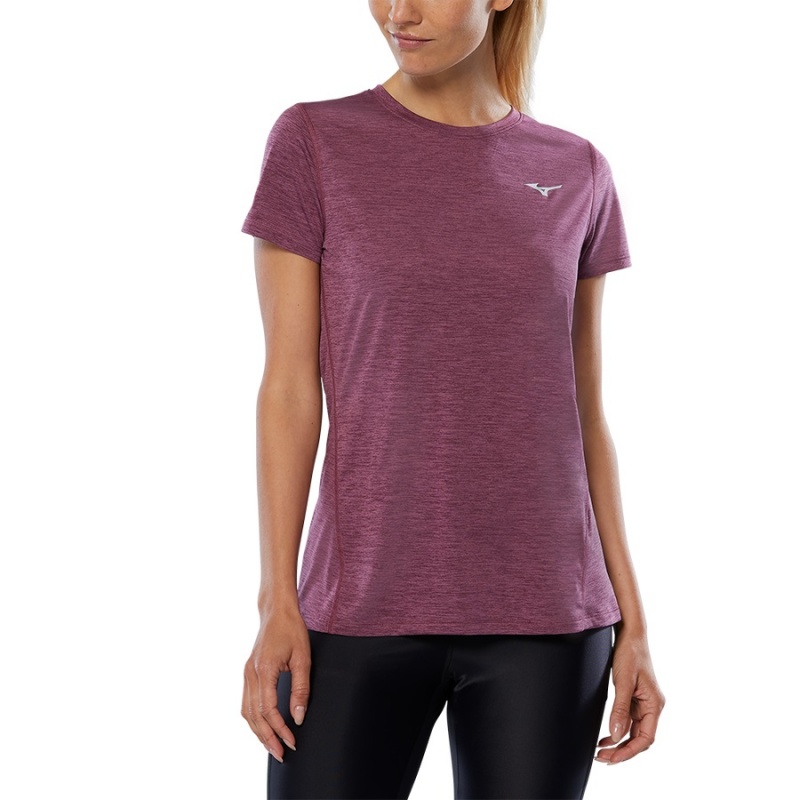 Mizuno Impulse Core Tee μπλουζακια γυναικεια κοκκινα | Greece M7895EO