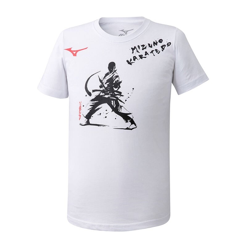 Mizuno Karatedo Tee μπλουζακια ανδρικα ασπρα | Greece M8254HP