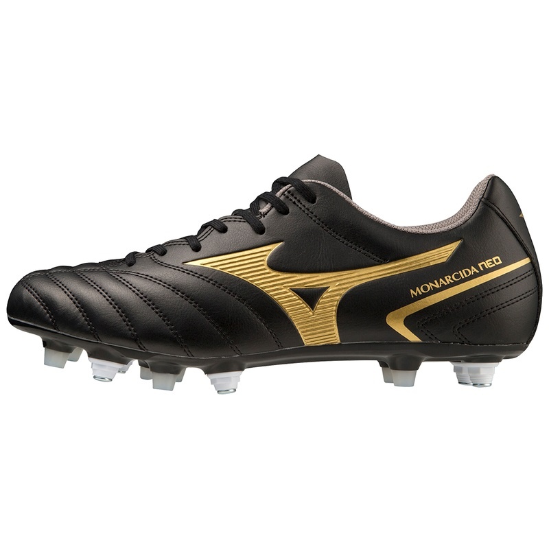 Mizuno Monarcida Neo II Select Mix Παπουτσια Ποδοσφαιρου γυναικεια μαυρα χρυσο χρωμα | Greece M7418LJ