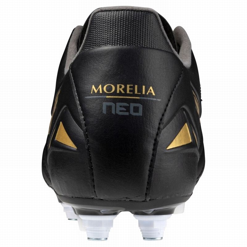 Mizuno Morelia Neo IV Pro Παπουτσια Ποδοσφαιρου γυναικεια μαυρα χρυσο χρωμα μαυρα | Greece M9718UH