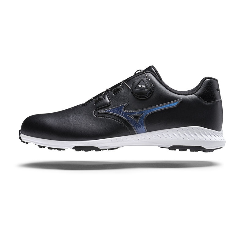 Mizuno Nexlite Gs Spikeless παπουτσια γκολφ ανδρικα μαυρα μπλε | Greece M0146HE