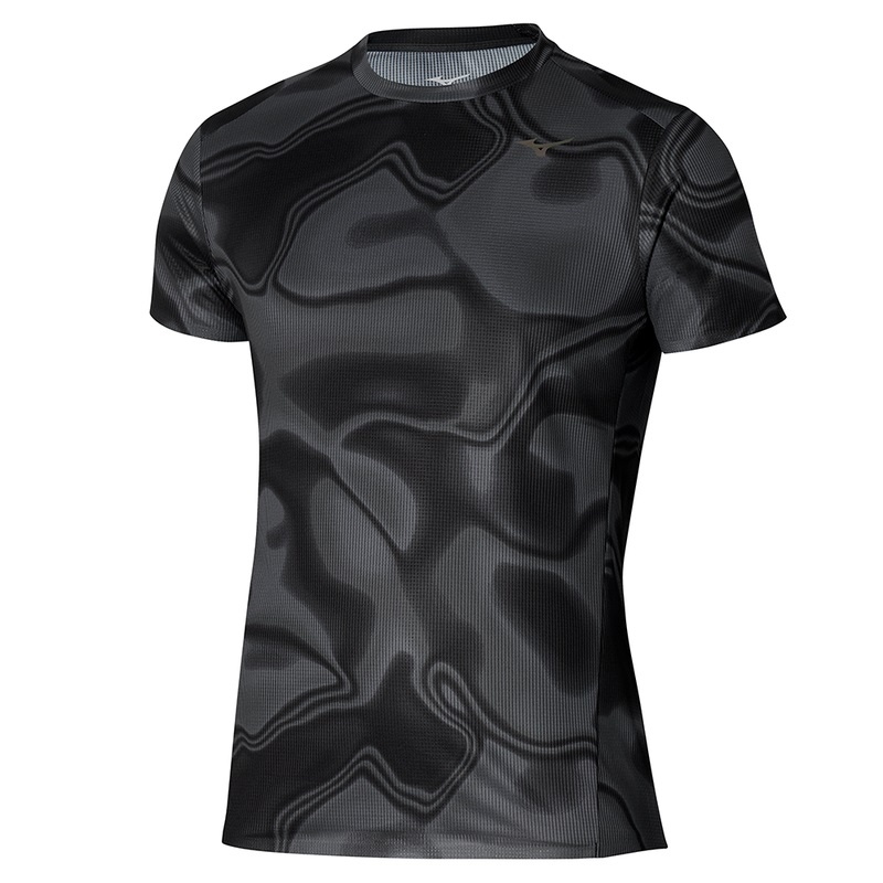 Mizuno Premium Aero Tee μπλουζακια ανδρικα μαυρα | Greece M2714ID