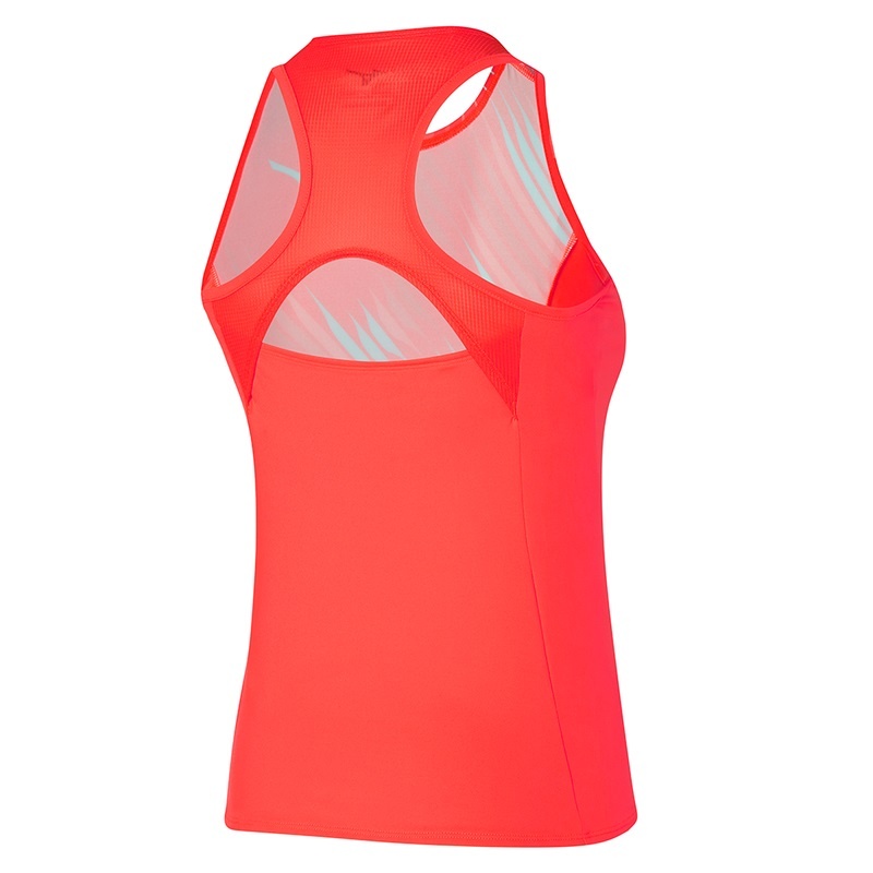 Mizuno Printed Tank αμανικα μπλουζακια γυναικεια κοραλι | Greece M3128QE