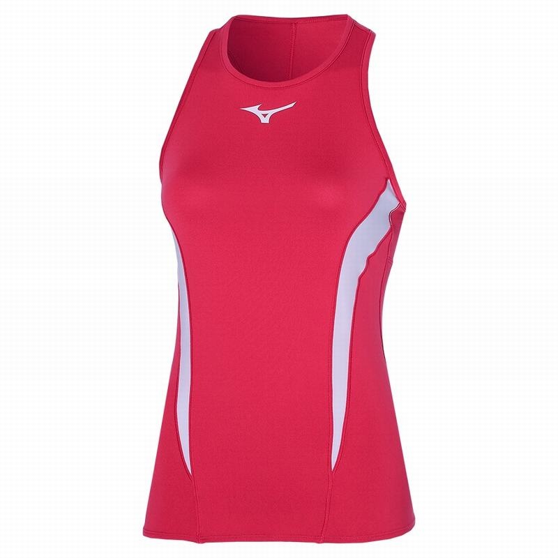 Mizuno Printed Tank αμανικα μπλουζακια γυναικεια κοκκινα | Greece M5972FY