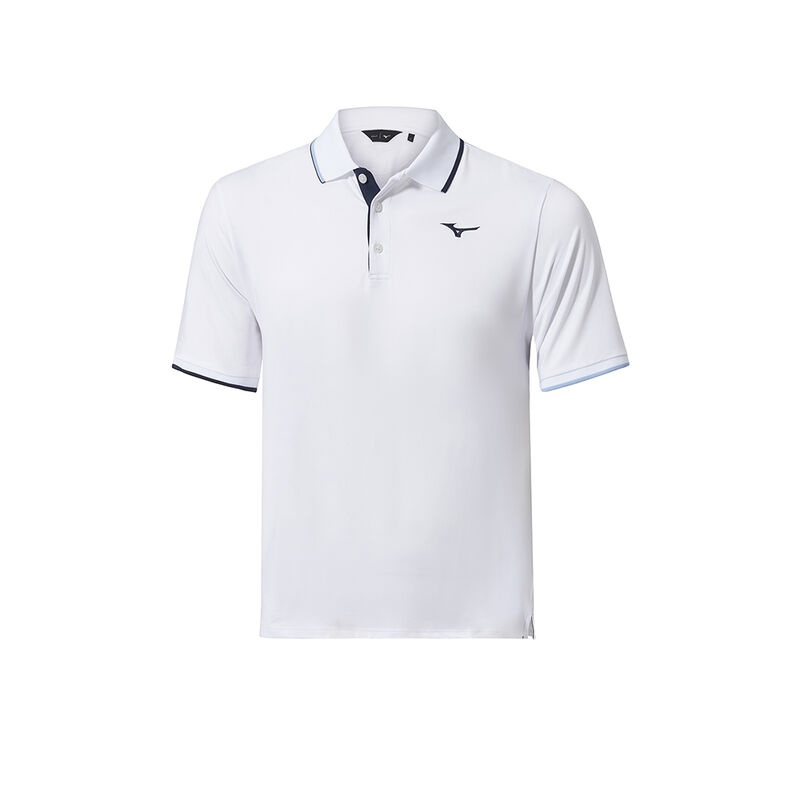 Mizuno QD Comp Plus Polo ανδρικα ασπρα | Greece M8013UY