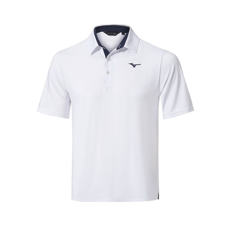 Mizuno QD Comp Polo ανδρικα ασπρα | Greece M1687SF