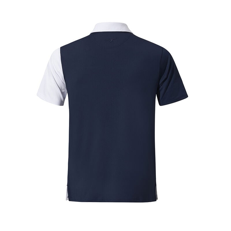 Mizuno QD Elite Panel Polo ανδρικα ασπρα σκουρο μπλε | Greece M1390HV