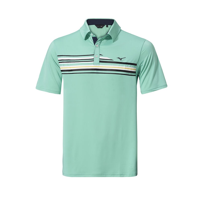 Mizuno QD Elite Stripe Polo ανδρικα πρασινο | Greece M0893JZ