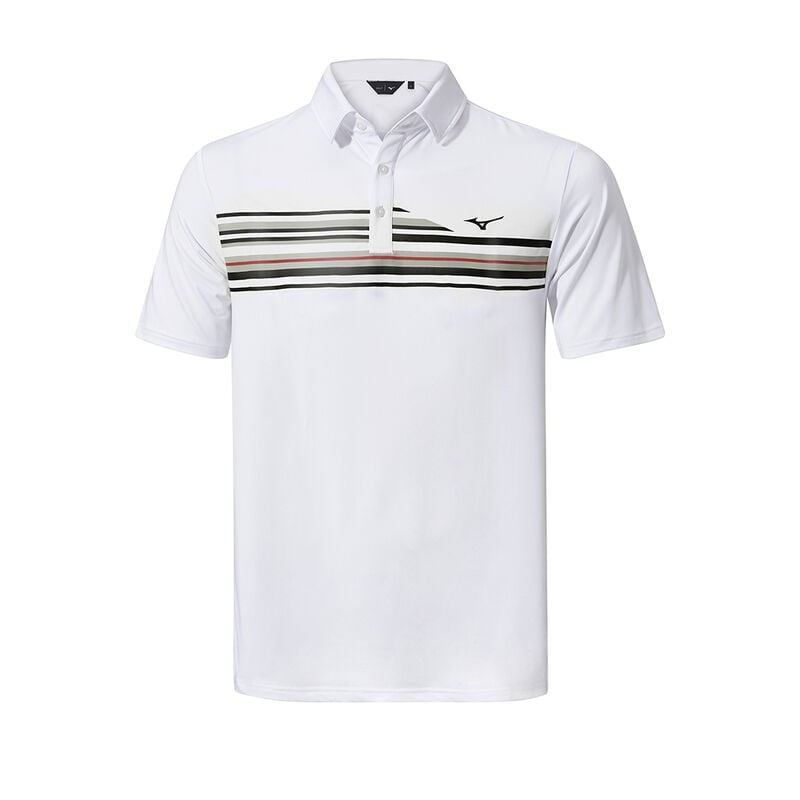 Mizuno QD Elite Stripe Polo ανδρικα ασπρα | Greece M1245GI