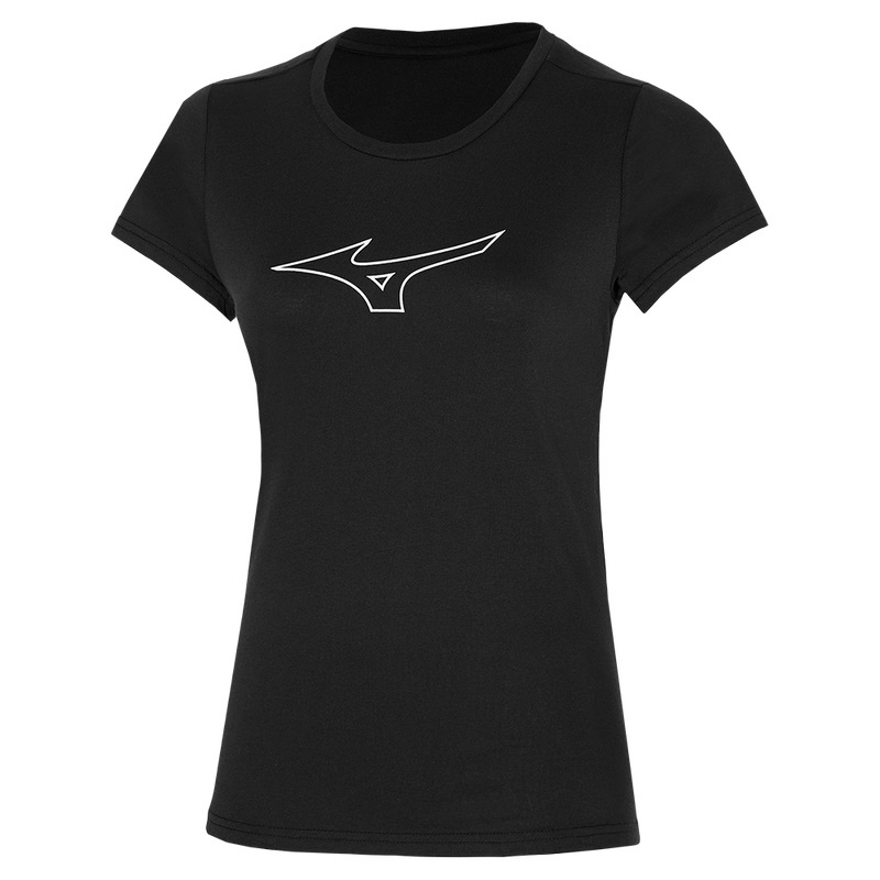 Mizuno Rb Logo Tee μπλουζακια γυναικεια μαυρα | Greece M0643BP