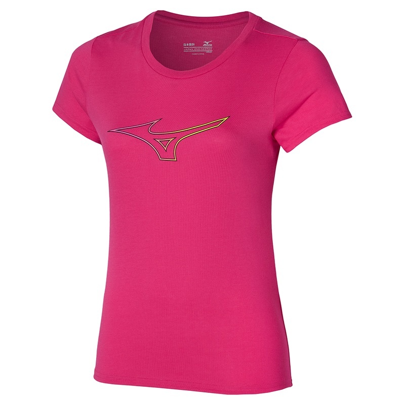 Mizuno Rb Logo Tee μπλουζακια γυναικεια ροζ | Greece M0876KS