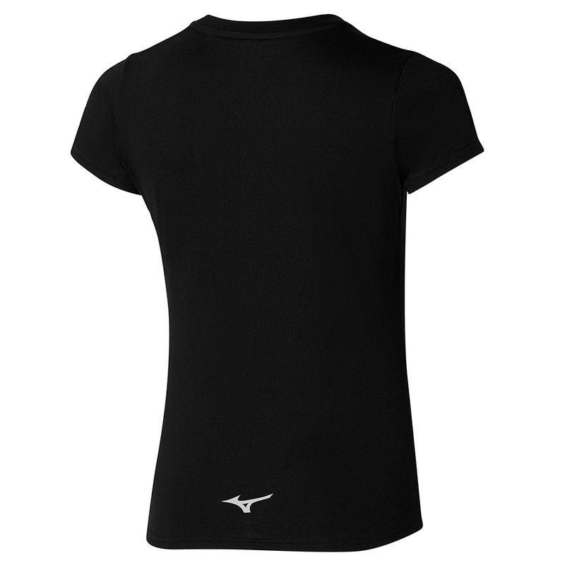 Mizuno Rb Logo Tee μπλουζακια γυναικεια μαυρα | Greece M7019RZ