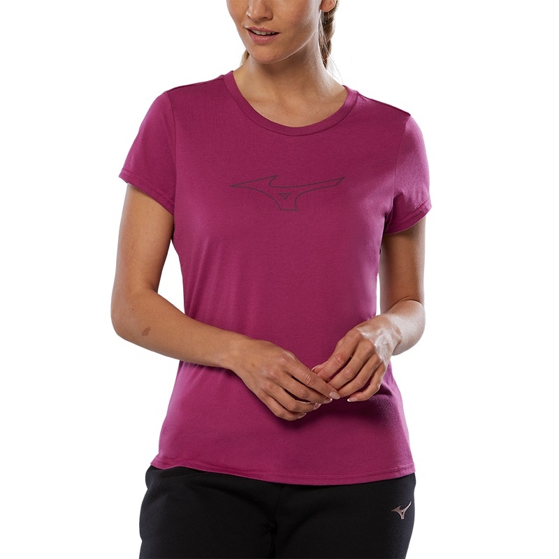 Mizuno Rb Logo Tee μπλουζακια γυναικεια ροζ | Greece M9647TY