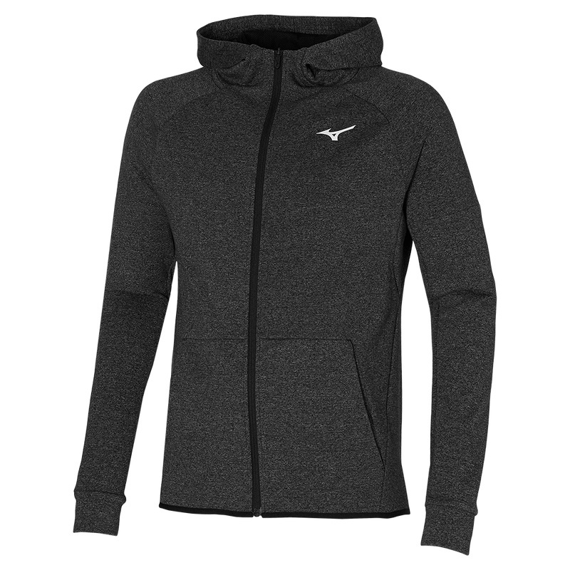 Mizuno Rb Sweat Φουτερ με Κουκουλα ανδρικα μαυρα | Greece M0159KW