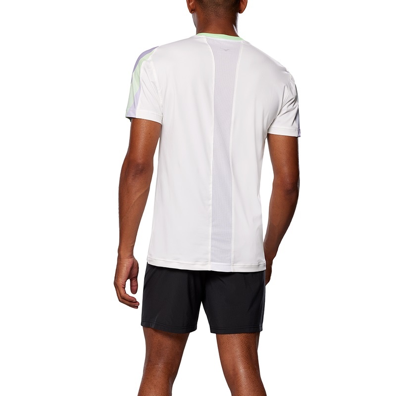 Mizuno Release Shadow Tee μπλουζακια ανδρικα ασπρα | Greece M3248CJ