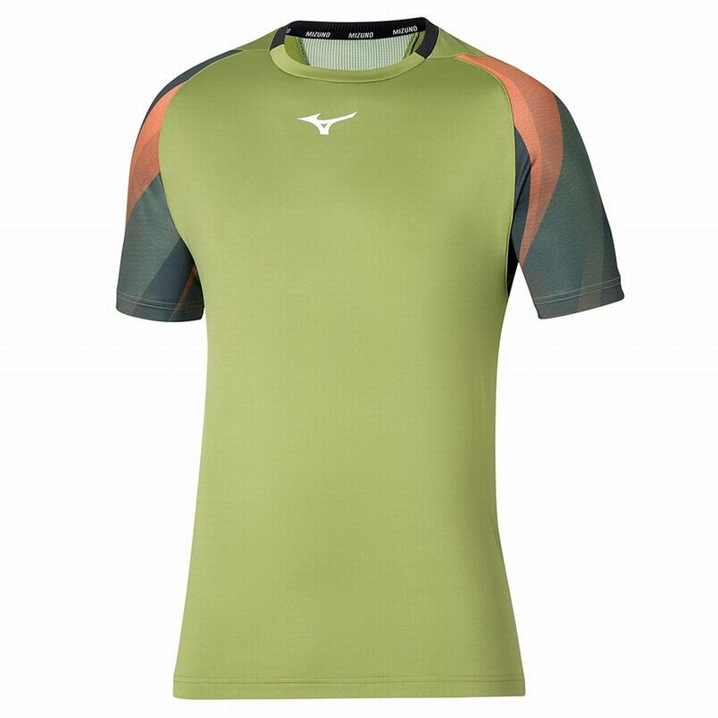 Mizuno Release Shadow Tee μπλουζακια ανδρικα πρασινο | Greece M7920ZV