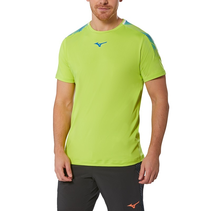 Mizuno Shadow Tee μπλουζακια ανδρικα ανοιχτο πρασινο | Greece M8690XQ