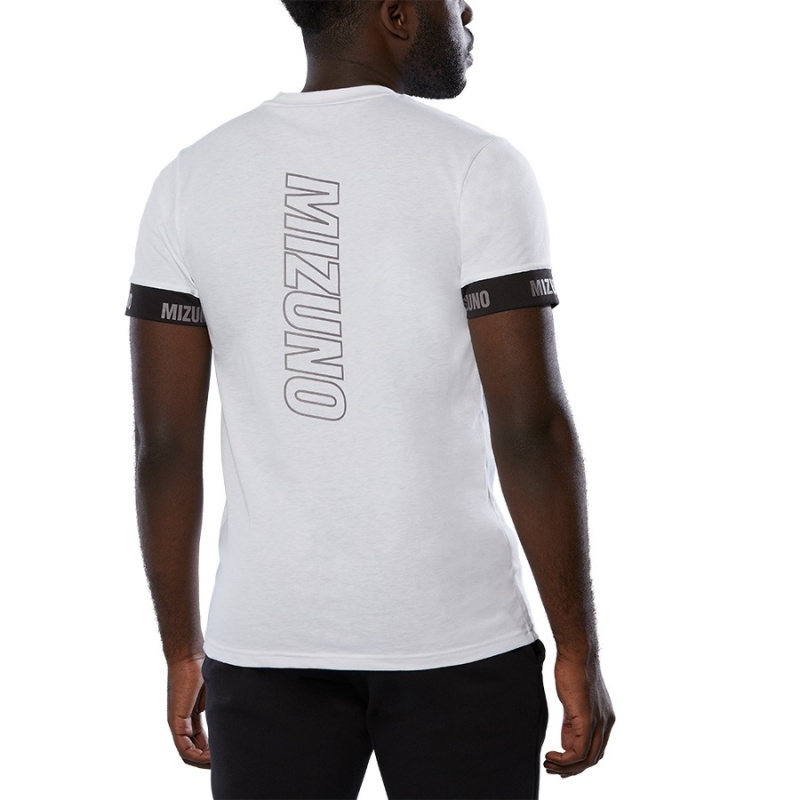 Mizuno Tee μπλουζακια ανδρικα ασπρα | Greece M1682JO