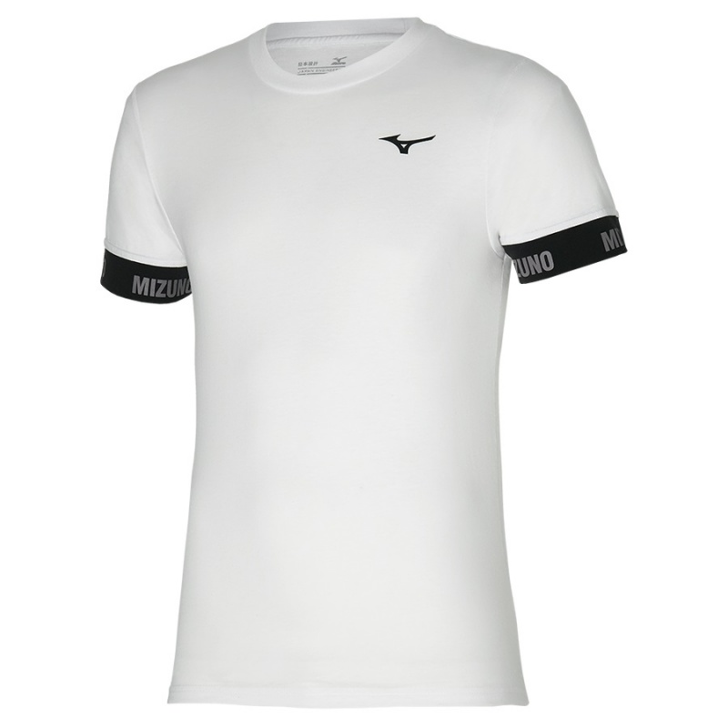 Mizuno Tee μπλουζακια ανδρικα ασπρα | Greece M1682JO