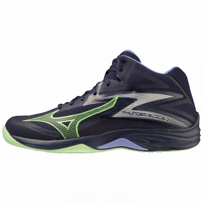 Mizuno Thunder Blade Z Mid Παπουτσια Βολλευ γυναικεια μπλε πρασινο | Greece M0351IM