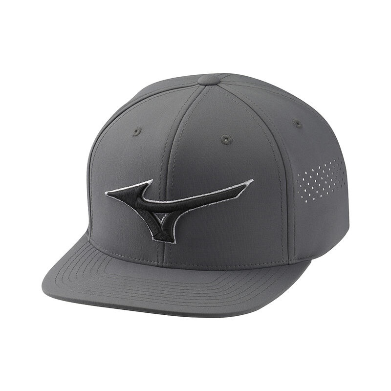 Mizuno Tour φλατ Snapback καπελα γυναικεια σκούρο γκρι | Greece M1365JW