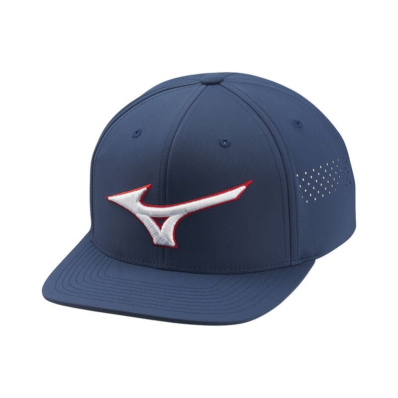 Mizuno Tour φλατ Snapback καπελα ανδρικα σκουρο μπλε | Greece M1634MV