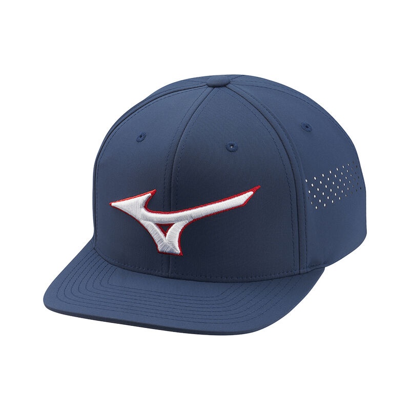 Mizuno Tour φλατ Snapback καπελα γυναικεια σκουρο μπλε | Greece M5409JZ