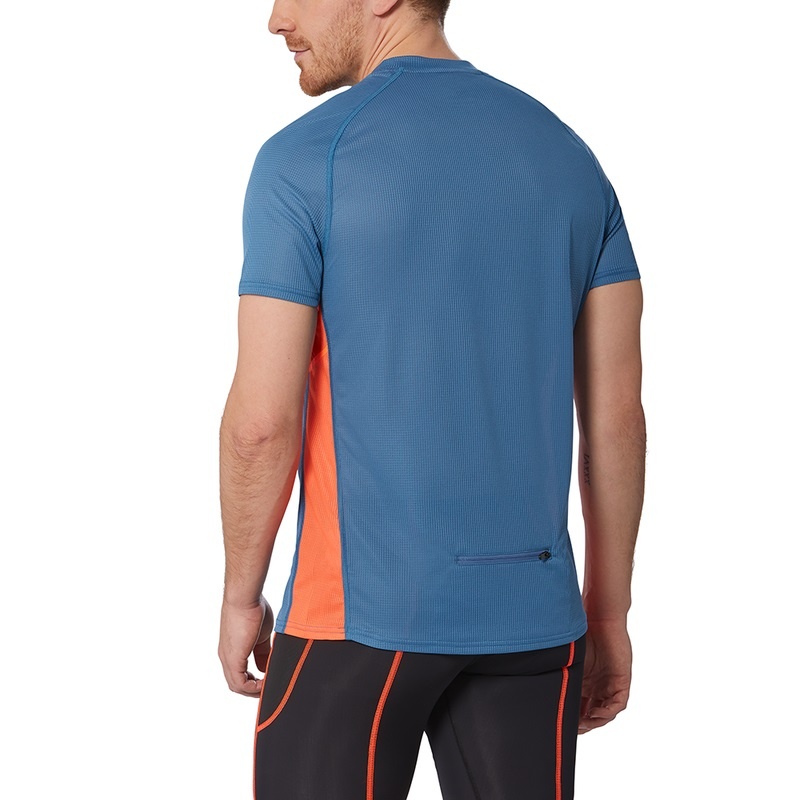 Mizuno Trail Dryaeroflow HZ Tee μπλουζακια ανδρικα μπλε | Greece M0258MJ