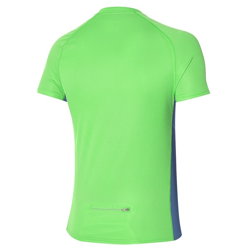 Mizuno Trail Dryaeroflow HZ Tee μπλουζακια ανδρικα ανοιχτο πρασινο | Greece M6758NA