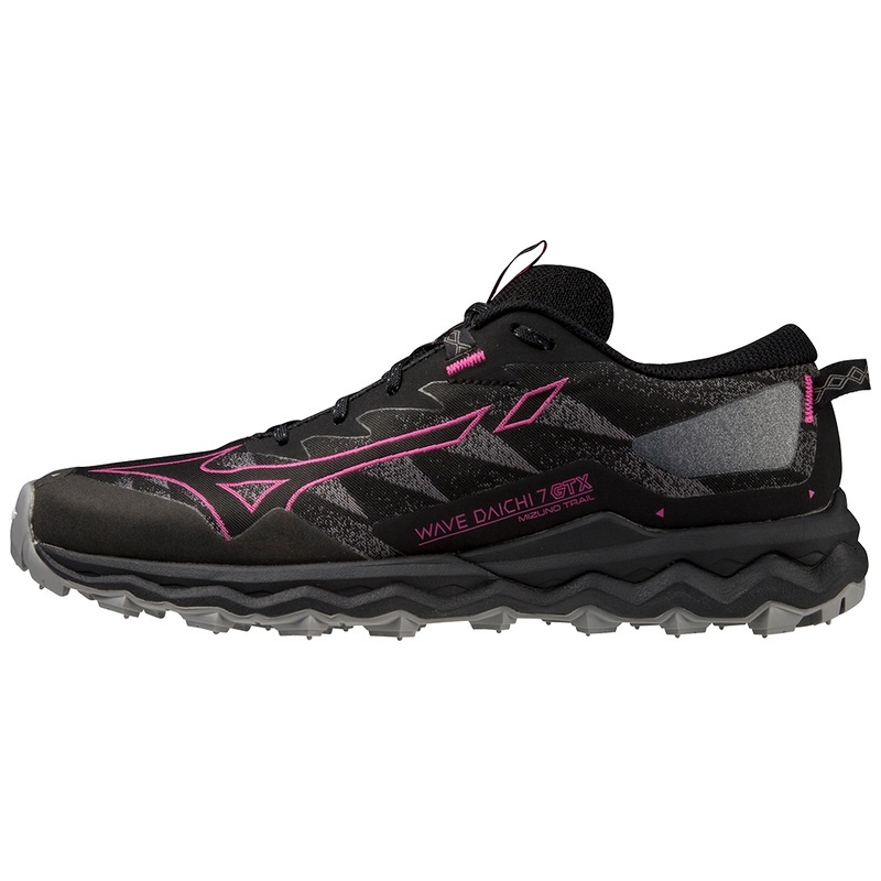 Mizuno Wave Daichi 7 GTX Παπουτσια Trail γυναικεια μαυρα φουξια | Greece M7806YN