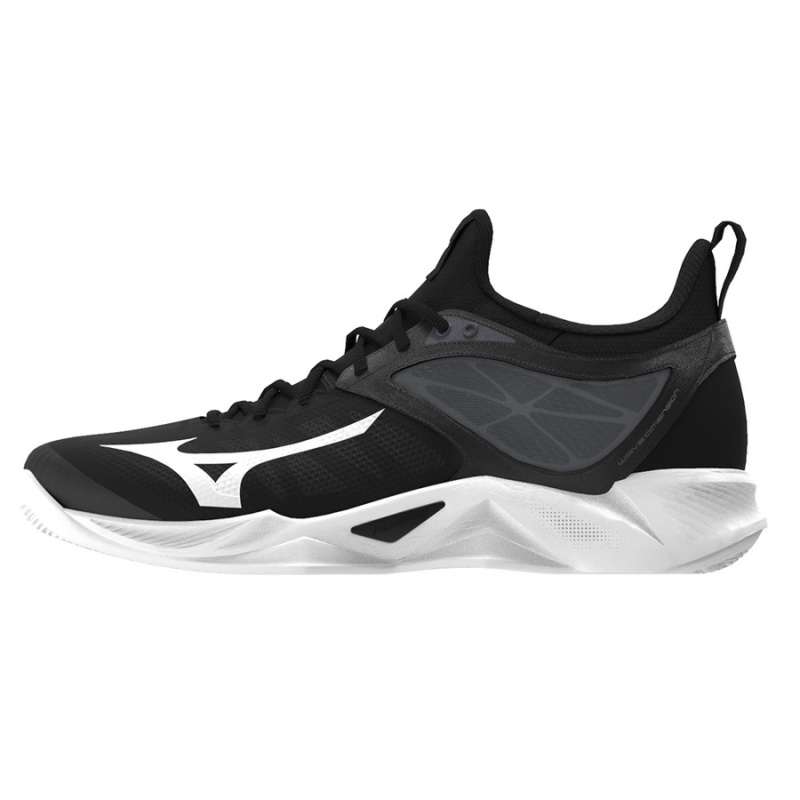 Mizuno Wave Dimension Παπουτσια Βολλευ γυναικεια μαυρα ασπρα | Greece M1764GZ