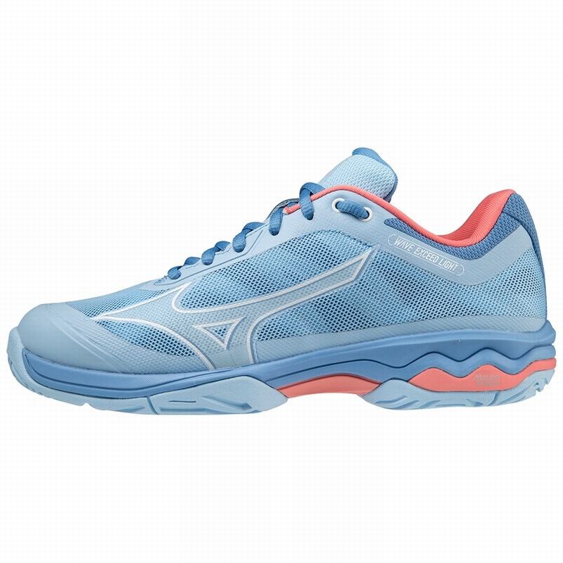 Mizuno Wave Exceed Light AC Παπουτσια Τενισ γυναικεια ασπρα ροζ | Greece M0812FJ