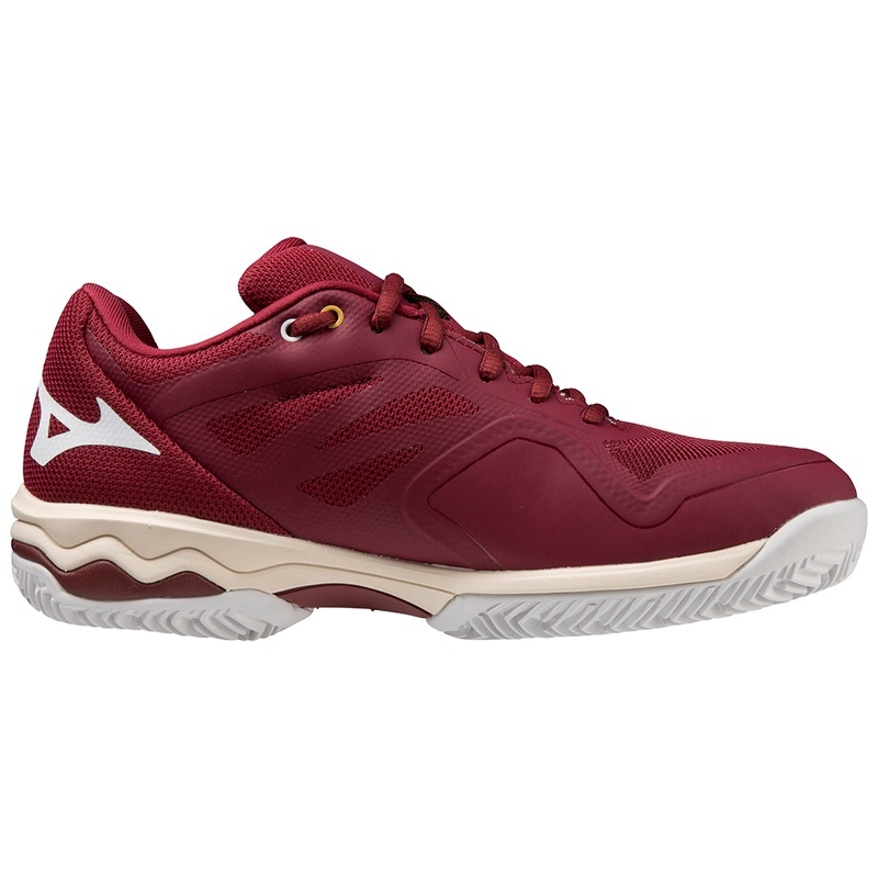 Mizuno Wave Exceed Light CC Παπουτσια Τενισ γυναικεια σκούρο κοκκινα ασπρα | Greece M8063TQ