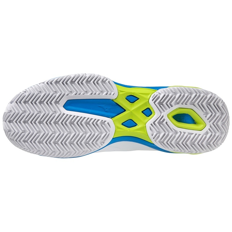 Mizuno Wave Exceed Light παπουτσια padel ανδρικα ασπρα μπλε ανοιχτο πρασινο | Greece M8012EK