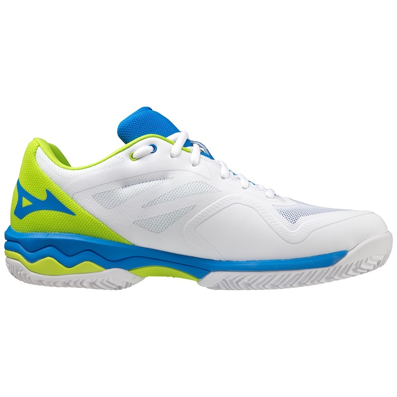 Mizuno Wave Exceed Light παπουτσια padel ανδρικα ασπρα μπλε ανοιχτο πρασινο | Greece M8012EK