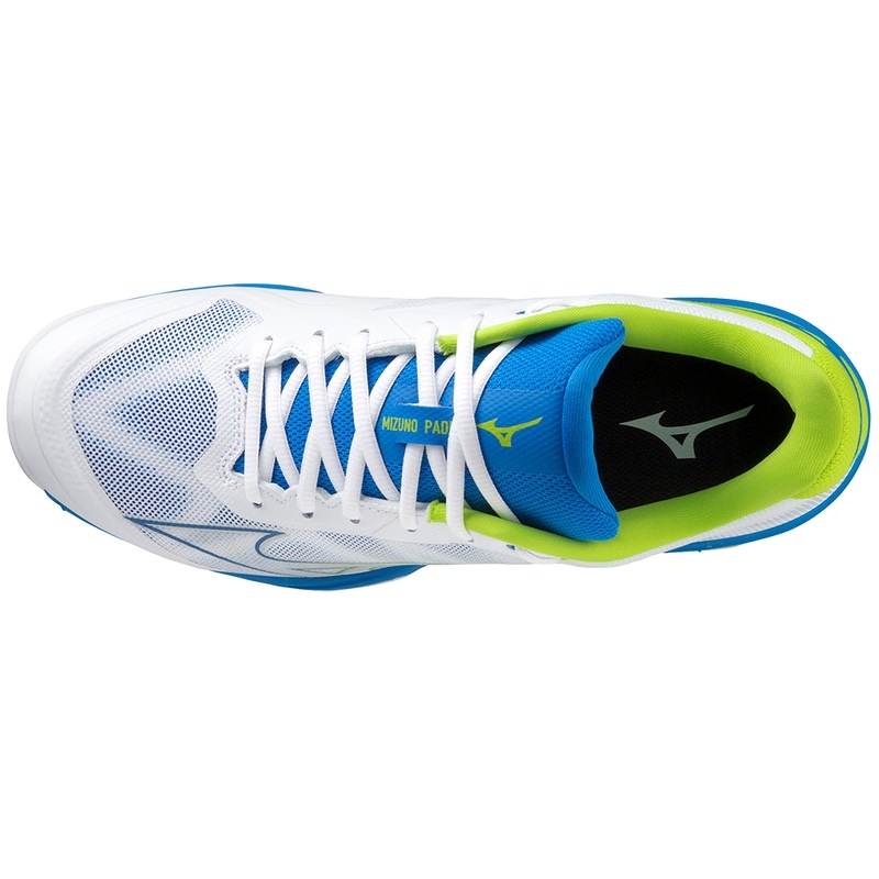 Mizuno Wave Exceed Light παπουτσια padel ανδρικα ασπρα μπλε ανοιχτο πρασινο | Greece M8012EK