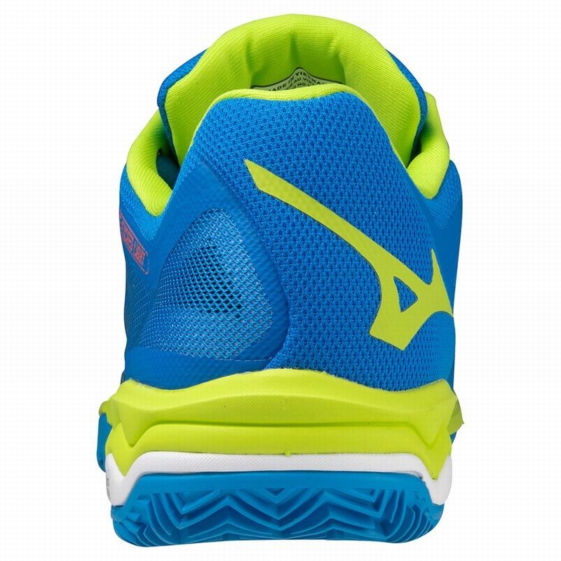 Mizuno Wave Exceed Light παπουτσια padel ανδρικα μπλε ανοιχτο πρασινο ασπρα | Greece M0182OV