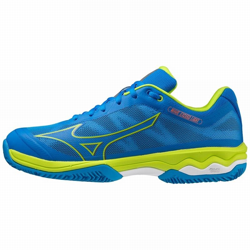 Mizuno Wave Exceed Light παπουτσια padel ανδρικα μπλε ανοιχτο πρασινο ασπρα | Greece M0182OV