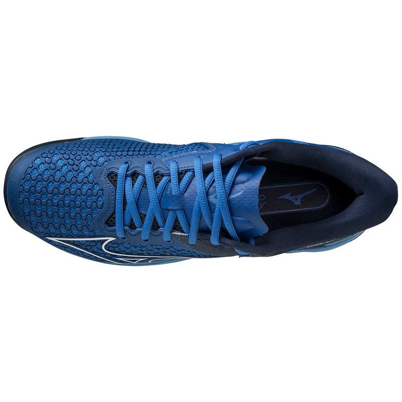 Mizuno Wave Exceed Tour 5 CC Παπουτσια Τενισ ανδρικα μπλε ασπρα | Greece M4265RO