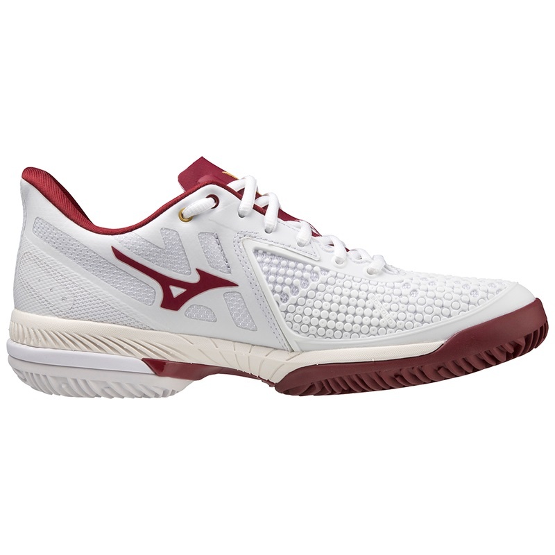 Mizuno Wave Exceed Tour 5 CC Παπουτσια Τενισ γυναικεια ασπρα σκούρο κοκκινα | Greece M0196EF