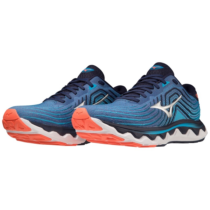 Mizuno Wave Horizon 6 Παπουτσια για Τρεξιμο ανδρικα ασημι | Greece M6382HV