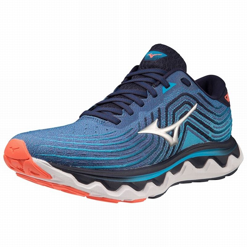 Mizuno Wave Horizon 6 Παπουτσια για Τρεξιμο ανδρικα ασημι | Greece M6382HV