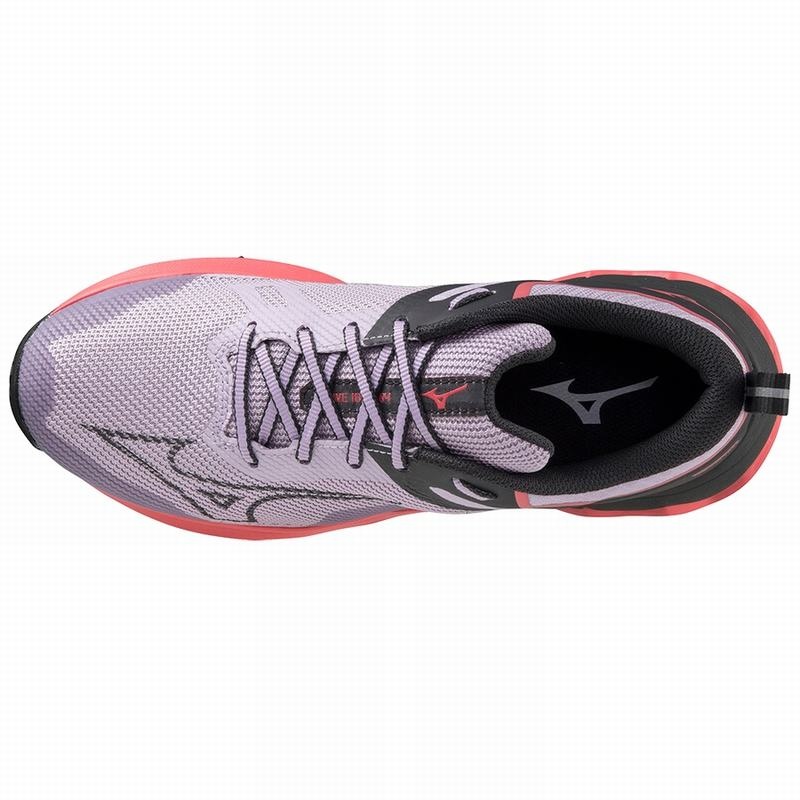 Mizuno Wave Ibuki 4 Παπουτσια Trail γυναικεια μωβ μαυρα πορτοκαλι κοραλι | Greece M3568PW