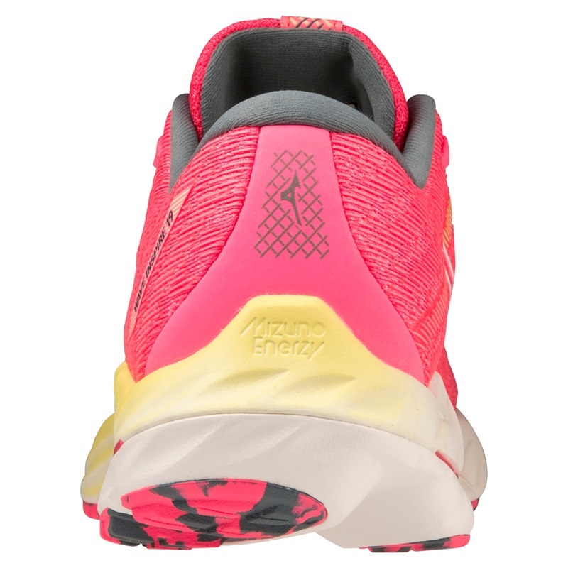 Mizuno Wave Inspire 19 Παπουτσια για Τρεξιμο γυναικεια ροζ ασπρα | Greece M5614DZ